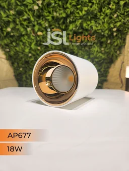 APRA AP677 20W Round Surface Cylindrical Light - 20W, 4000K, White