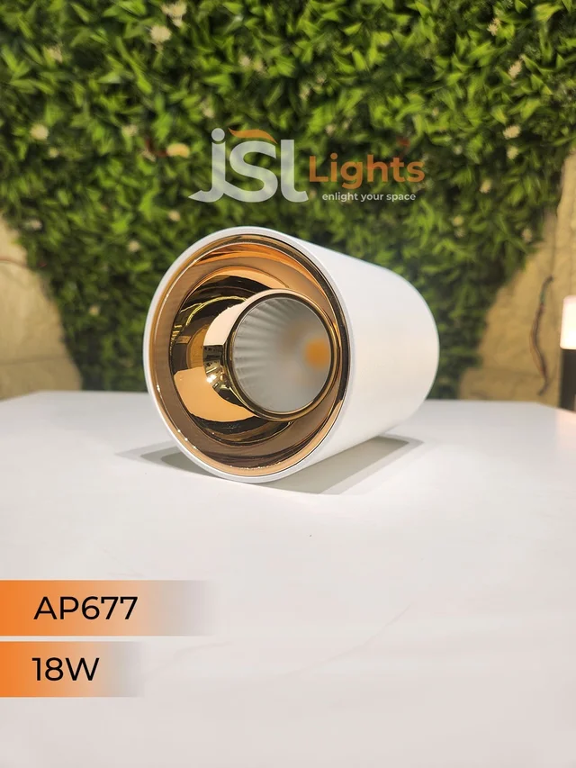 APRA AP677 20W Round Surface Cylindrical Light - 20W, 4000K, White