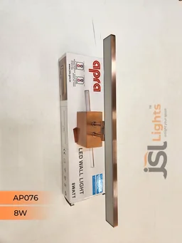 JSL/APRA 076 8W LED Wall Mirror Light & Picture Light, 3CCT Colour Changing, MS Body, Multiple Finish Options, 345mm - 8W, COPPER