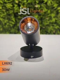 LX 692 30W LED Wall Spotlight Black Body - 12W, 3k, Black