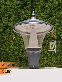 JSL 1406 20W 16" Round Pillar Post Gate Light - Gate Light 16"
