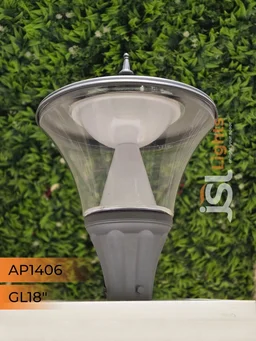 JSL 1406 20W 16" Round Pillar Post Gate Light - Gate Light 20"