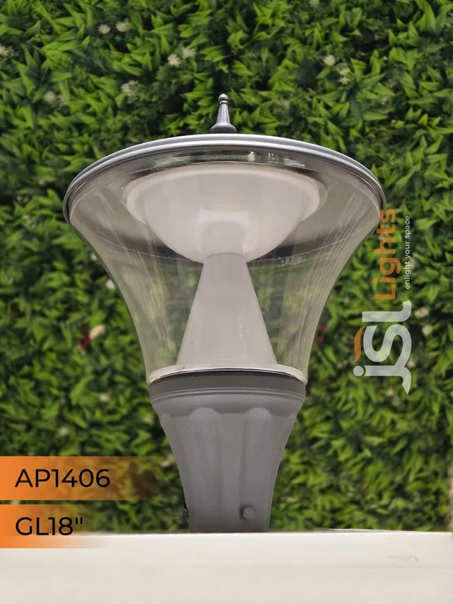 JSL 1406 20W 16" Round Pillar Post Gate Light - Gate Light 20"