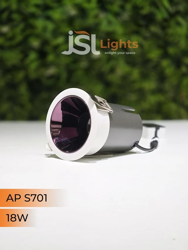 JSL LIGHTS JSL 701 COB Pull-Out Ceiling Spotlight 12W/18W | Anti-Glare Deep Recessed Design | Philips/Fulham LED Driver | 2-Year Warranty - 18W, 4000K