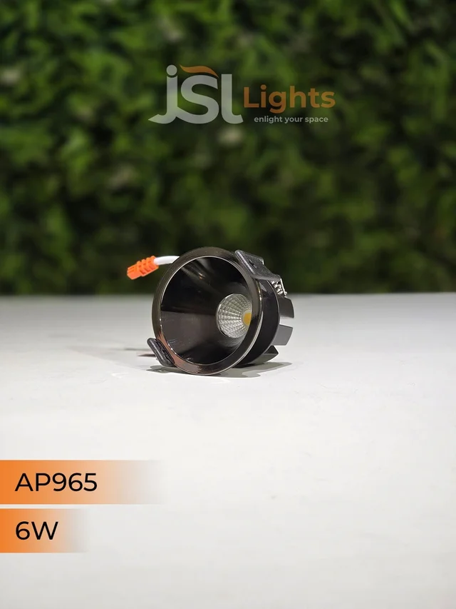 APRA 965 6W PB Round Deep Recessed COB Downlight - 6W, 4000K, PB