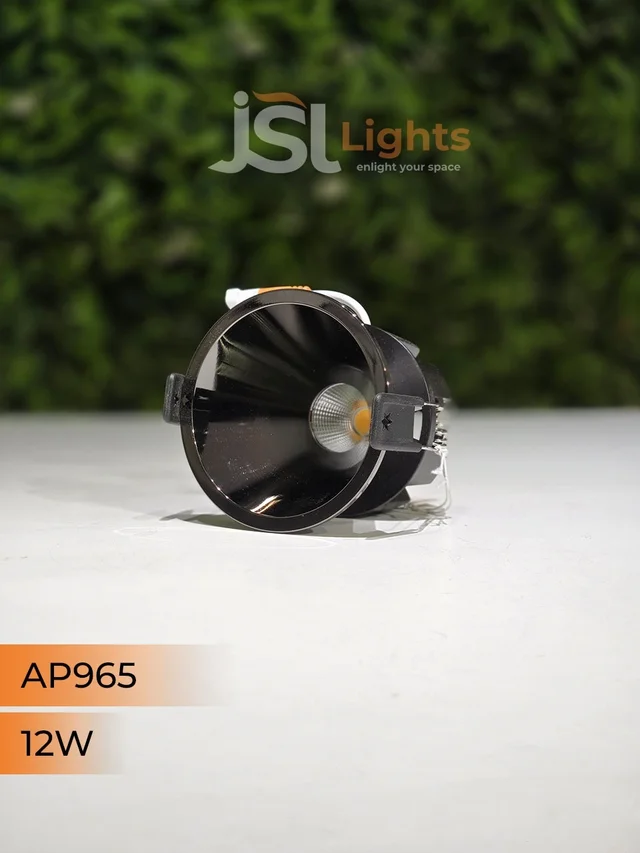 APRA 965 12W PB Round Deep Recessed COB Downlight - 12W, 3000K, PB