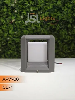 JSL 7788 7 Inches Outdoor Pillar Post Gate Light - Gate Light 7"