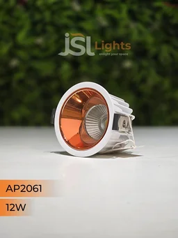 APRA AP2061 18W Deep Recessed COB Downlight - Warm White|White Rose Gold Finish Anti-Glare Ceiling Spotlight - 18W, 3000K