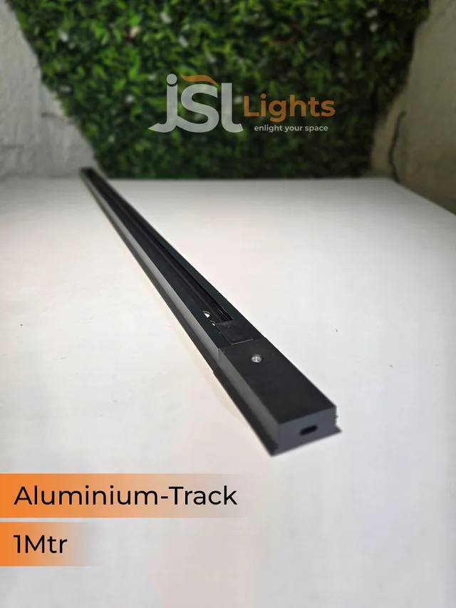 APRA 1Meter Aluminium White Ceiling Track Channel - 1M, BLACK
