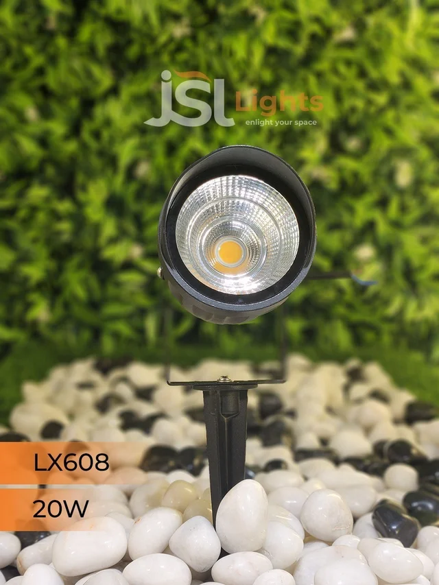 LX LED Shop LX 608 20W LED Garden Spike Light, 3000K Warm White, IP65 for plant and landscape lighting. LX Lighting by JSL Lights, Delhi. Wholesale India. - 20W