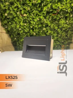 LX525 3W LED Foot Light Black 2 Module Aluminium Warm White 3x3 Inch | Modern Wall Step Light - 5W, Black