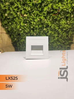 LX525 3W LED Foot Light Black 2 Module Aluminium Warm White 3x3 Inch | Modern Wall Step Light - 5W, White