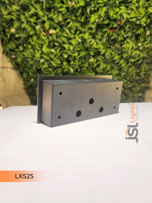 LX525 3W LED Foot Light Black 2 Module Aluminium Warm White 3x3 Inch | Modern Wall Step Light - 6W, Black