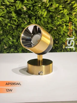 APRA AP595 12W Black RG Surface Wall 360° Cob Focus Light - 12W, 3000K, AB