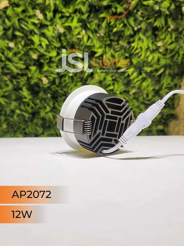 APRA AP 2072 12W White Deep Recessed COB Downlight - 12W, 3000K, White