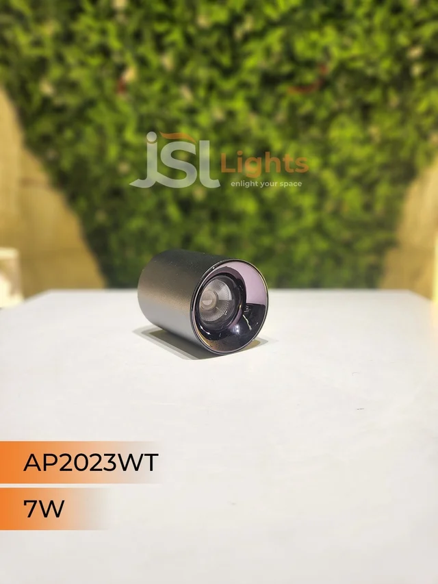 APRA AP 2023WT 7W Black RG Round Surface Cylindrical Light - 7W, 3000K, Black PB
