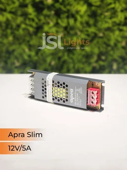 APRA 60W Slim 12V Led Strip Constant Current Driver - 60W/5AM
