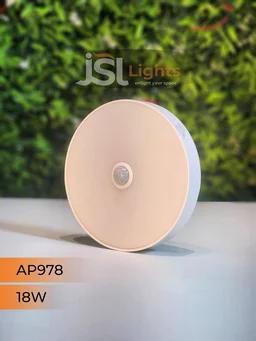 APRA 978 12W Sensor Round Surface Diffuser Panel Light - 18W, 4000K