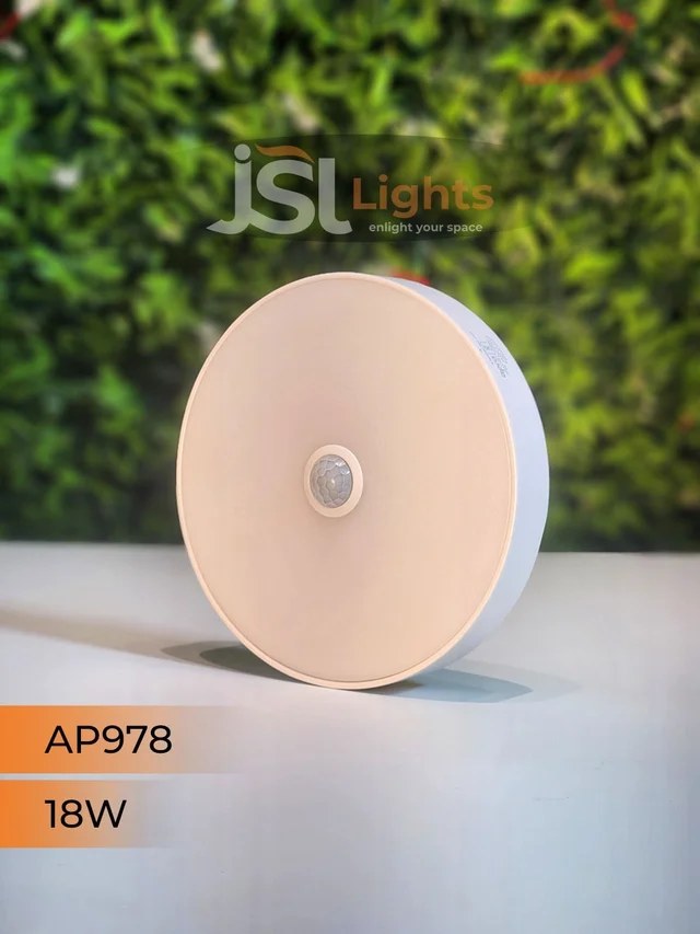 APRA 978 12W Sensor Round Surface Diffuser Panel Light - 18W, 4000K