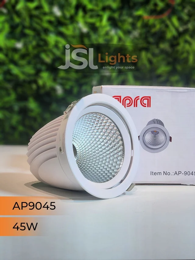APRA 9045 45W Round Deep Recessed COB Downlight - 45W, 6000K