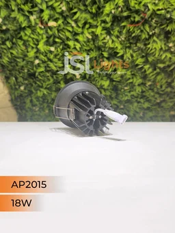 APRA 2015 Deep Recessed COB Downlight | Black & White Body, CRI 80, 130 Lumens/Watt, 2 Year Warranty - 18W, 3000K, Black