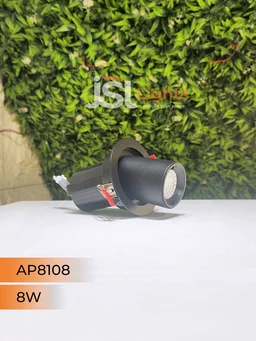 APRA 8108 8W Deep Recessed COB Pop Up Downlight - 8W, 3000K, Black