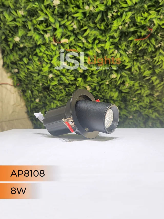 APRA 8108 8W Deep Recessed COB Pop Up Downlight - 8W, 3000K, Black