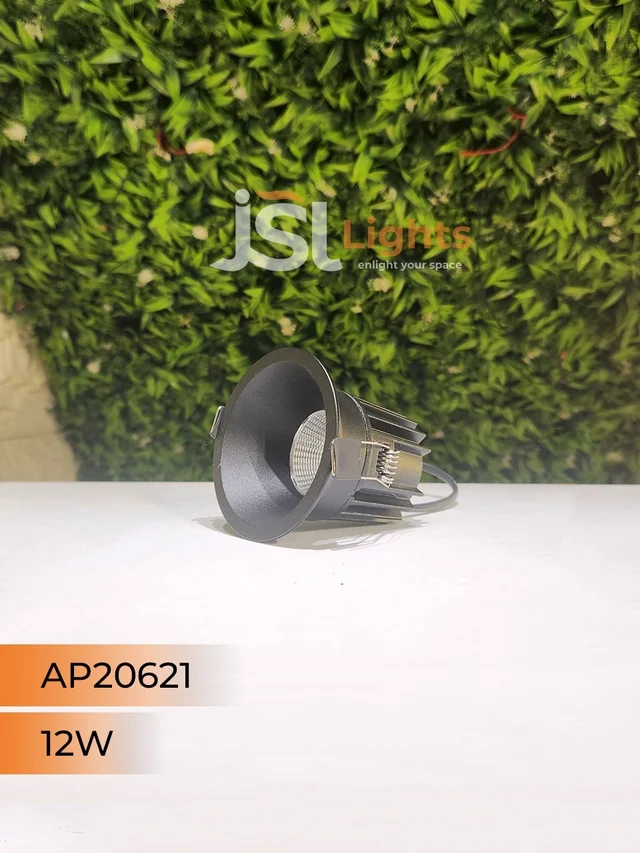 APRA 20621 12W Recessed COB Downlight – Premium Quality LED with Philips Driver" - 12W, 4000K, Black