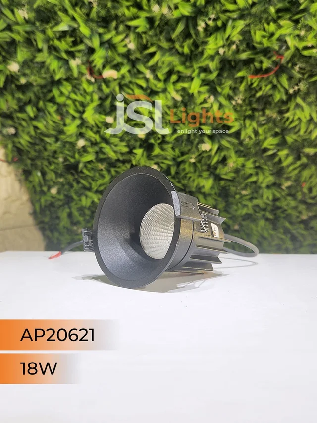 APRA 20621 18W Recessed COB Downlight – Premium Quality LED with Philips Driver" - 18W, 4000K, Black