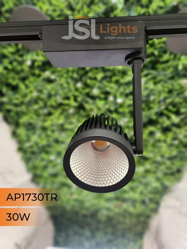 APRA 1730 30W LED Track Spotlight Black Body - 3000K, Black