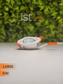 LX 855 6W Round Deep Recessed COB Downlight - 6W, 4000K