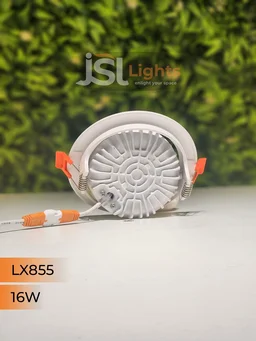 LX 855 16W Round Deep Recessed COB Downlight - 16W, 3000K