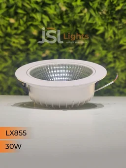 LX 855 30W Round Deep Recessed COB Downlight - 30W, 4000K