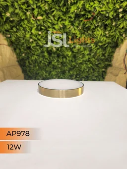APRA AP978 12W Round Surface Diffuser Panel Light - 12W, 4000K, PB