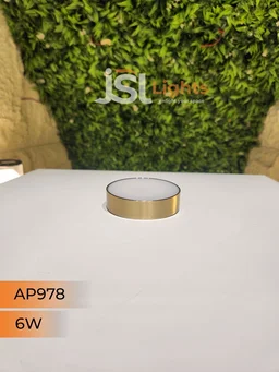 APRA AP978 6W Round Surface Diffuser Panel Light - 6W, 4000K, PB