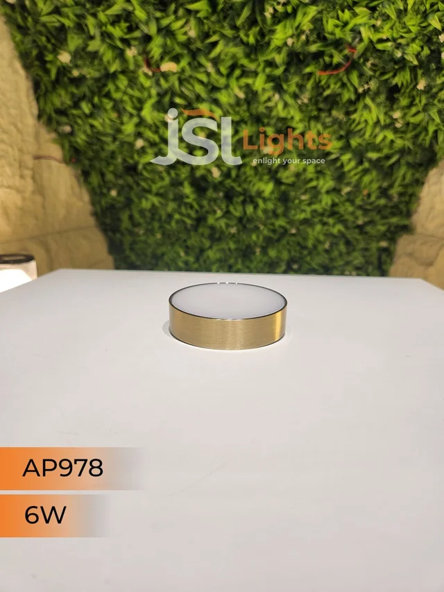 APRA AP978 6W Round Surface Diffuser Panel Light - 6W, 4000K, PB