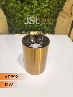 APRA AP892 12W Round GD Surface Cylinder Light - 12W, 4000K, GD