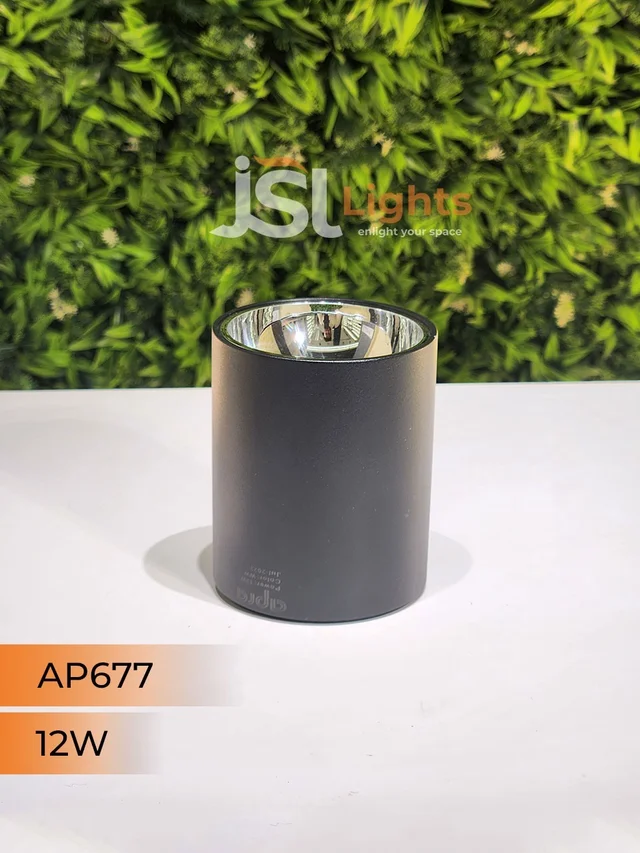 APRA AP677 12W Round Chrome Surface Cylindrical Light - 3000K