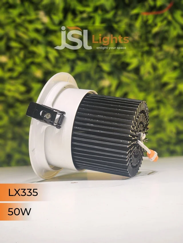 LX LX 335 50W COB Downlight for Saree, Cloth & Car Showrooms | Double Height Commercial LED | India - 50W, 6000K