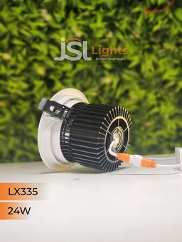 LX LX 335 50W COB Downlight for Saree, Cloth & Car Showrooms | Double Height Commercial LED | India - 24W, 6000K