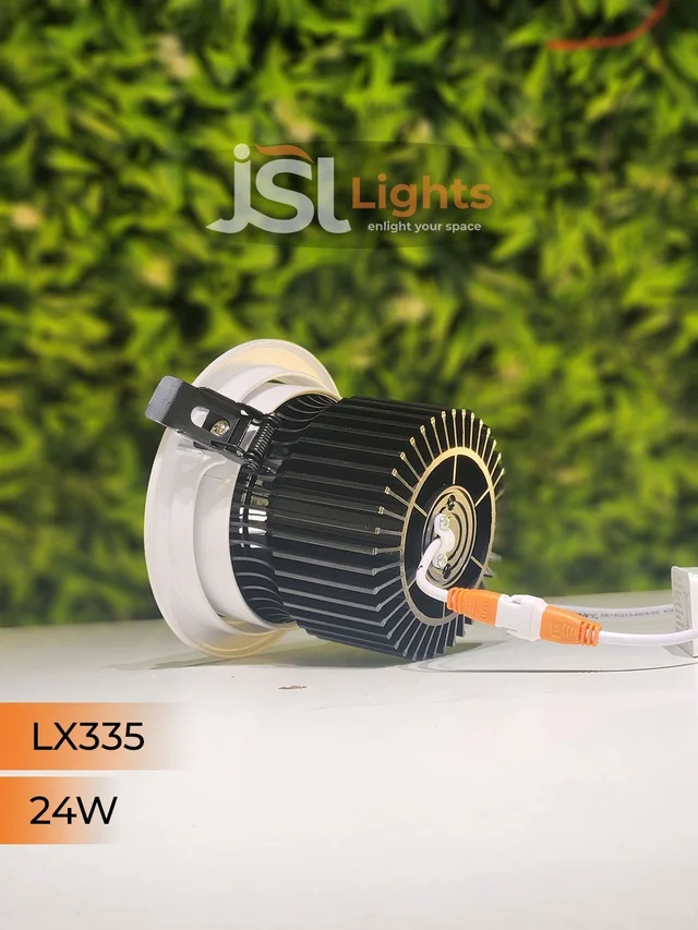 LX LX 335 50W COB Downlight for Saree, Cloth & Car Showrooms | Double Height Commercial LED | India - 24W, 6000K
