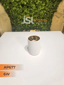 APRA AP677 6W Round Surface Cylindrical Light - 6W, 4000K, White