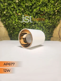 APRA AP677 12W Round Surface Cylindrical Light - 12W, 4000K, White