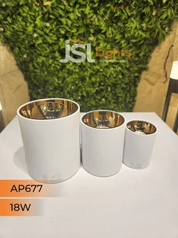 APRA AP677 20W Round Surface Cylindrical Light - 20W, 4000K, White