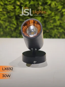 LX 692 30W LED Wall Spotlight Black Body - 12W, 3k, Black