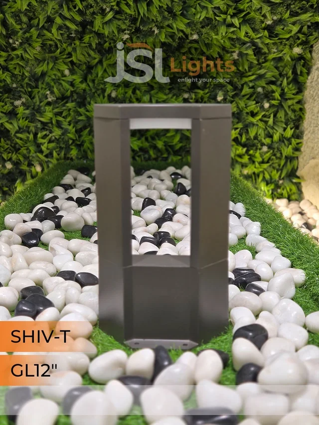 JSL LIGHTS JSL Shiv-T 12W LED Gate Bollard Light | Modern Exterior Aluminium Fixture - Price of 2pcs
