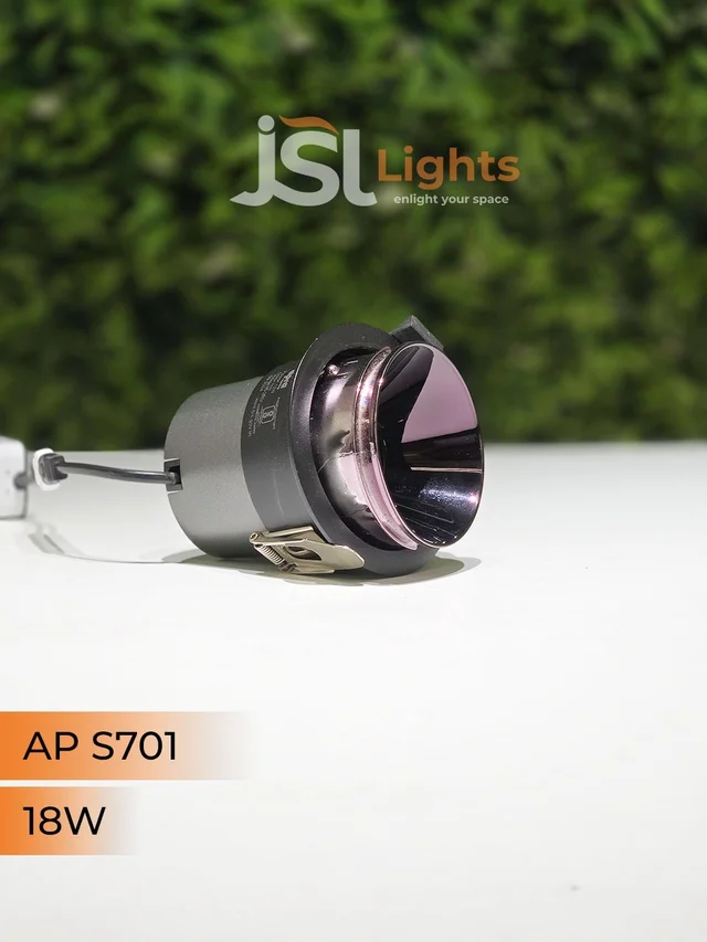 APRA S 701 18W BK PB Round Deep Recessed COB Downlight - 18W, 4000K