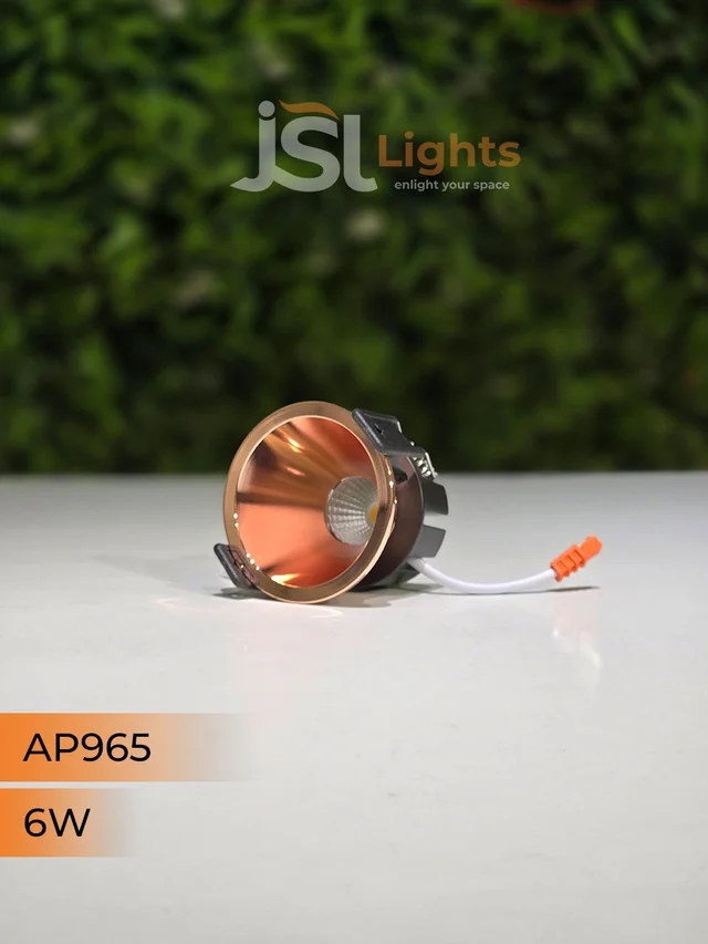 APRA 965 6W RG Round Deep Recessed COB Downlight - 6W, 3000K, RG