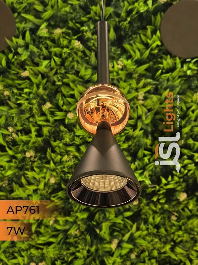 APRA761 7W BK RG 3CCT Surface Hanging Light