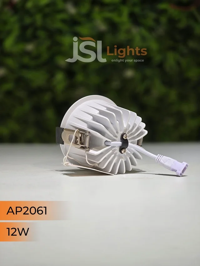 APRA AP2061 18W Deep Recessed COB Downlight - Warm White|White Rose Gold Finish Anti-Glare Ceiling Spotlight - 18W, 3000K